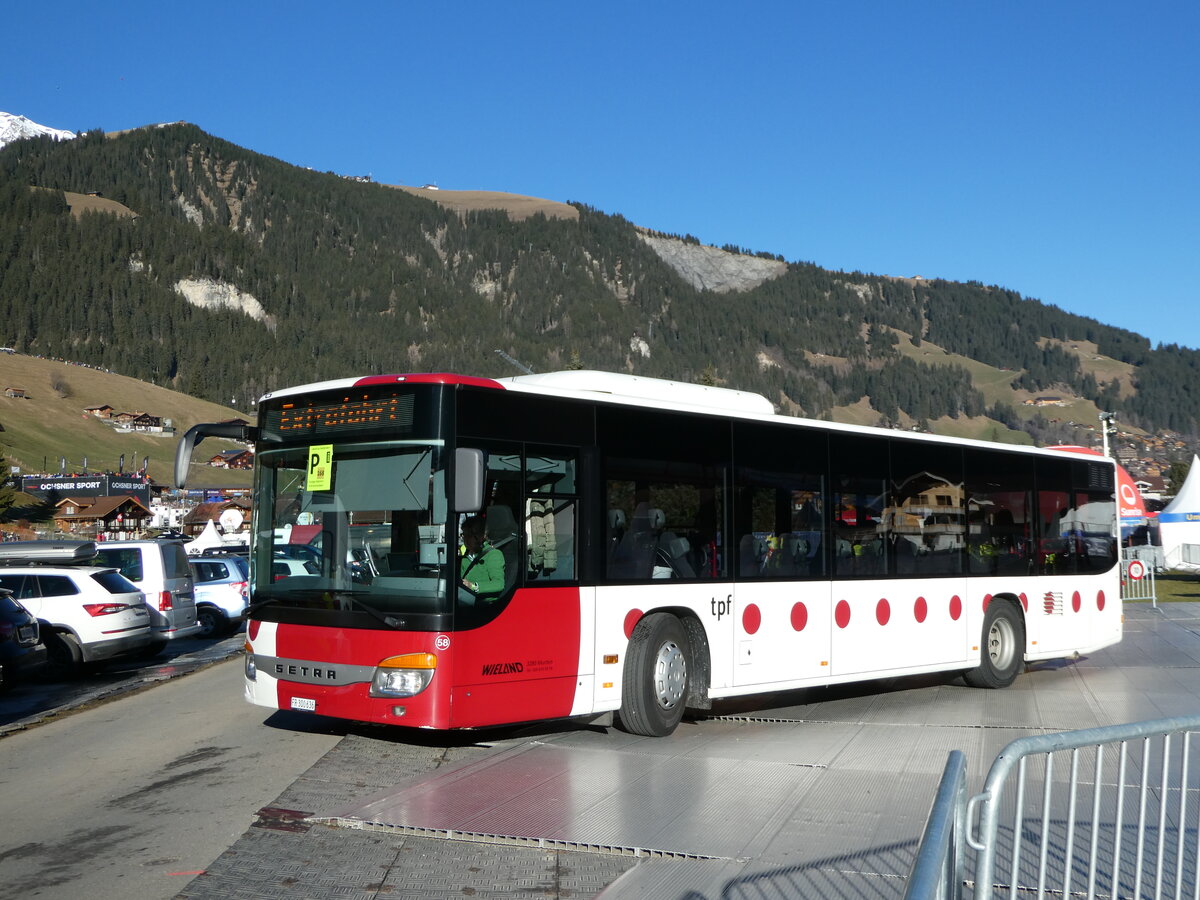 (244'620) - Wieland, Murten - Nr. 58/FR 300'636 - Setra am 7. Januar 2023 in Adelboden, Weltcup