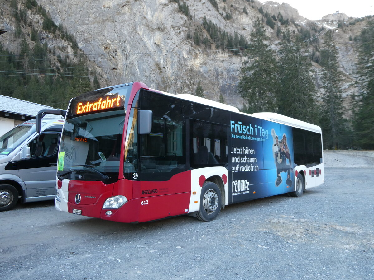 (244'645) - TPF Fribourg (Wieland Nr. 76) - Nr. 612/FR 300'241 - Mercedes am 7. Januar 2023 in Adelboden, Unter dem Birg