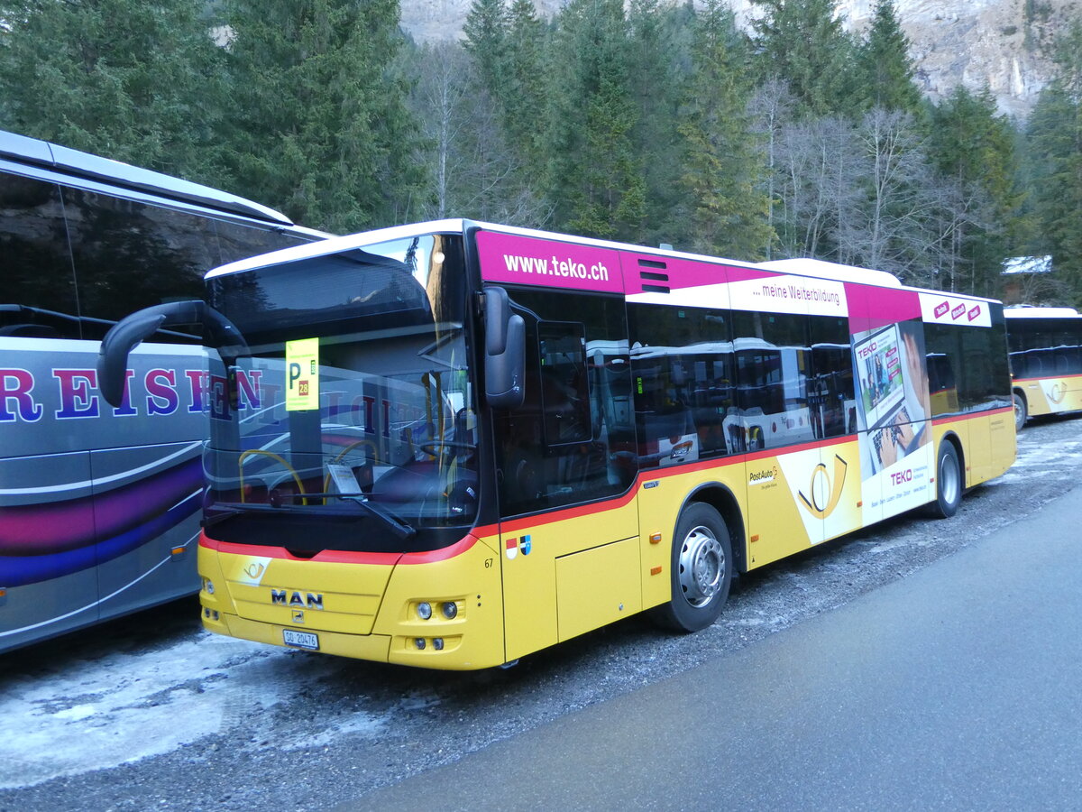 (244'663) - Wyss, Boningen - Nr. 67/SO 20'476/PID 10'834 - MAN am 7. Januar 2023 in Adelboden, Unter dem Birg