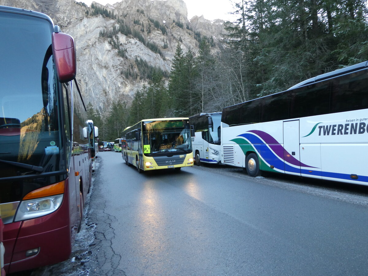 (244'673) - STI Thun - Nr. 147/BE 801'147 - MAN am 7. Januar 2023 in Adelboden, Unter dem Birg