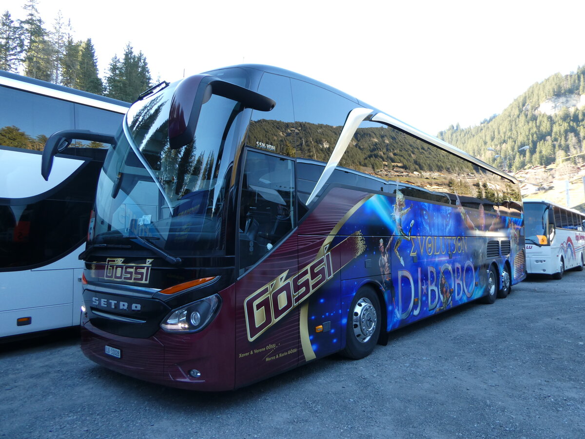 (244'748) - Gssi, Horw - LU 31'028 - Setra am 7. Januar 2023 in Adelboden, ASB