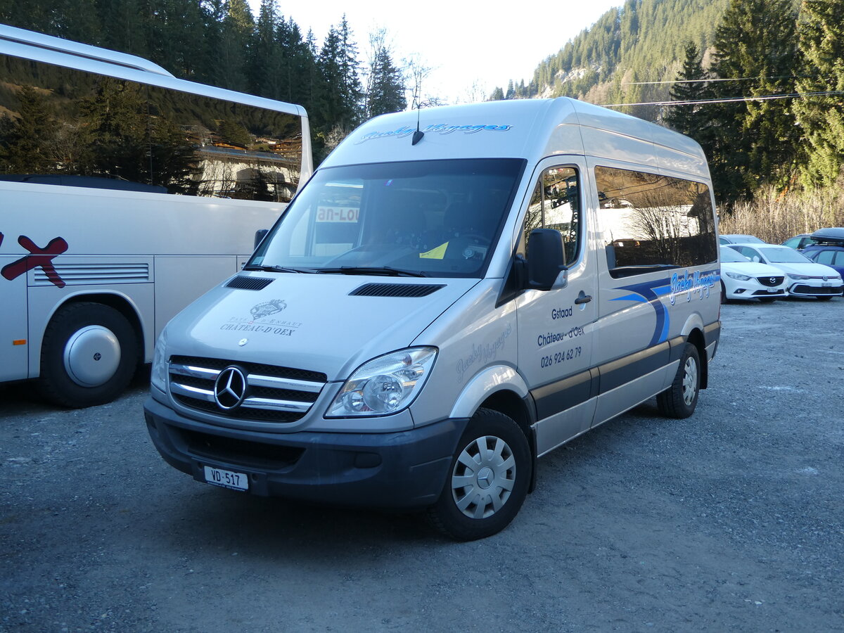 (244'789) - Jacky Voyages, Chteau-d'Oex - VD 517 - Mercedes am 7. Januar 2023 in Adelboden, ASB