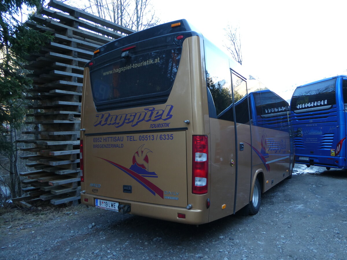 (244'832) - Aus Oesterreich: Hagspiel, Hittisau - B 19 LWE - Iveco am 7. Januar 2023 in Adelboden, ASB