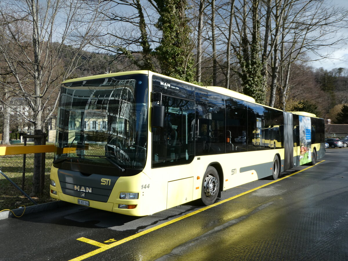 (245'000) - STI Thun - Nr. 144/BE 801'144 - MAN am 13. Januar 2023 bei der Schifflndte Thun