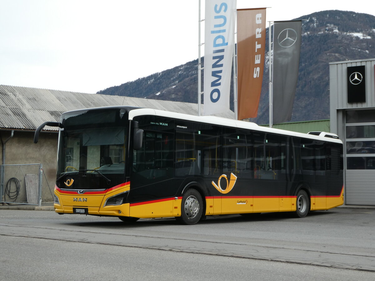 (245'055) - PostAuto Wallis - Nr. 82/VS 548'722/PID 11'885 - MAN am 14. Januar 2023 in Leytron, Garage Buchard