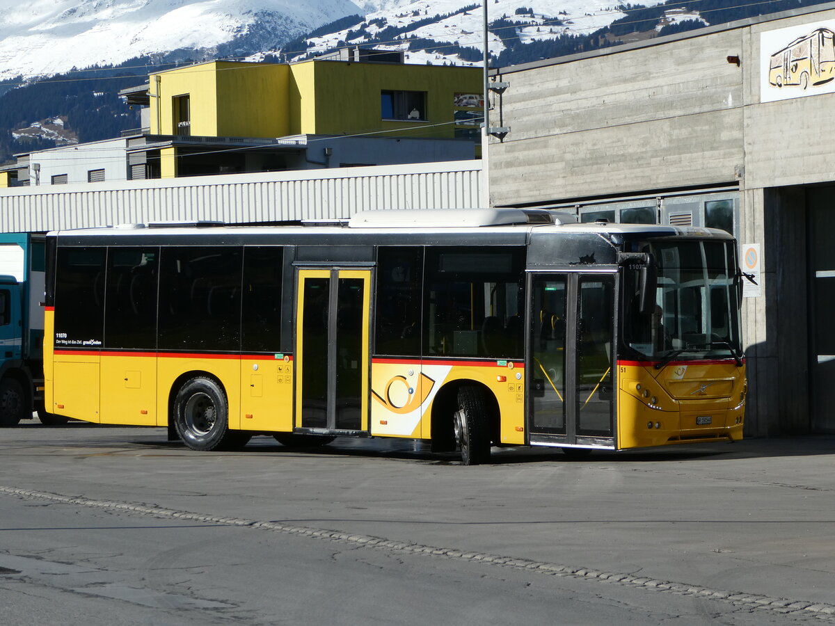 (245'124) - PostAuto Graubnden - Nr. 51/GR 150'540/PID 11'070 - Volvo (ex Buchli, Versam) am 18. Januar 2023 in Ilanz, Garage