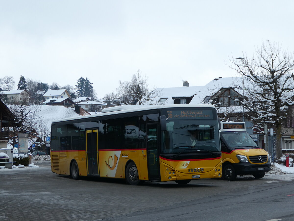 (245'271) - Engeloch, Riggisberg - Nr. 11/BE 27'809/PID 11'450 - Iveco am 23. Januar 2023 in Riggisberg, Post