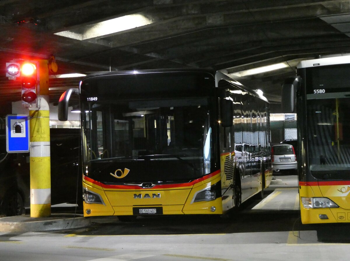 (245'455) - PostAuto Bern - Nr. 11'849/BE 560'407/PID 11'849 - MAN am 28. Januar 2023 in Bern, Postautostation