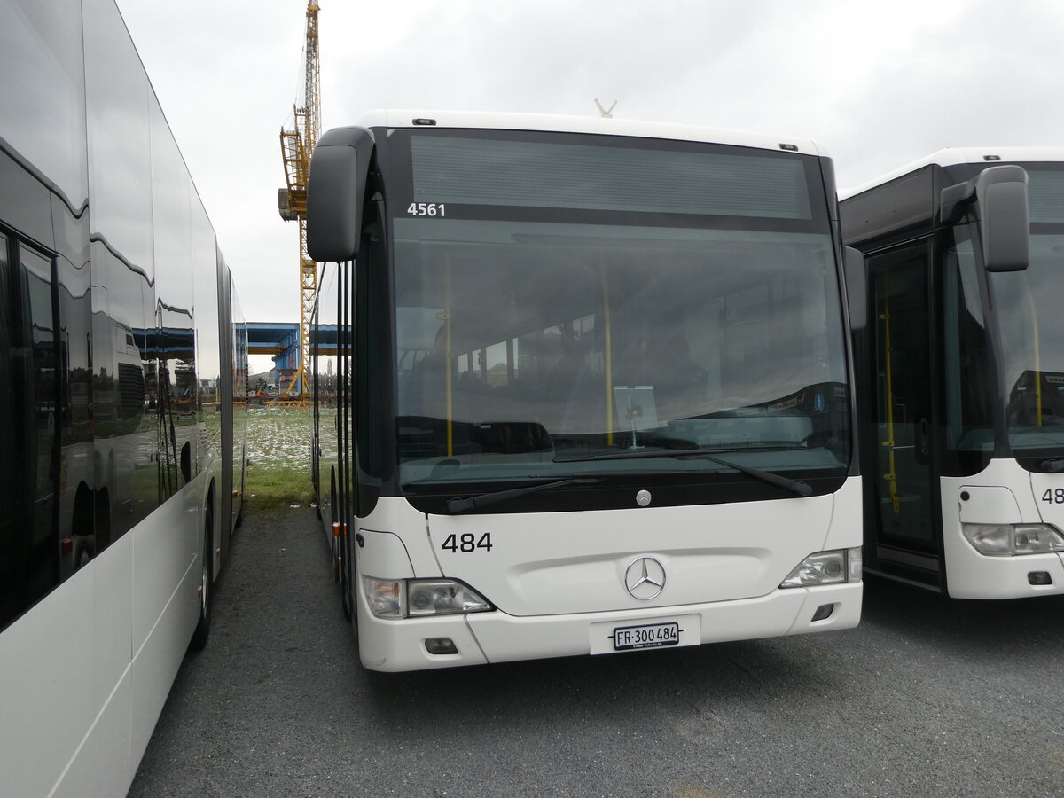 (245'514) - Intertours, Domdidier - Nr. 484/FR 300'484 - Mercedes (ex PostAuto Bern Nr. 1/PID 4561; ex Klopfstein, Laupen Nr. 1) am 28. Januar 2023 in Domdidier, Garage