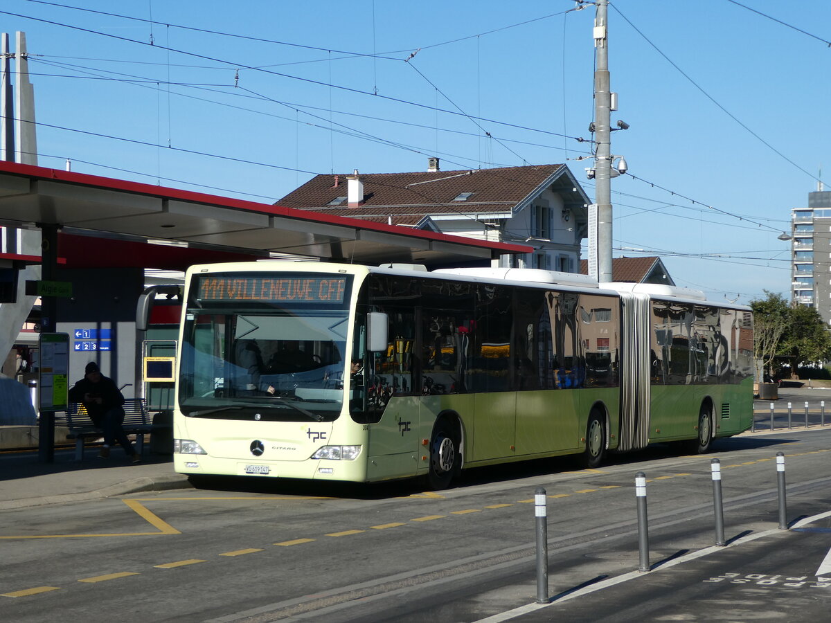 (245'576) - TPC Aigle - Nr. 304/VD 619'147 - Mercedes (ex Hrmann&Shne, D-Hamburg) am 31. Januar 2023 beim Bahnhof Aigle