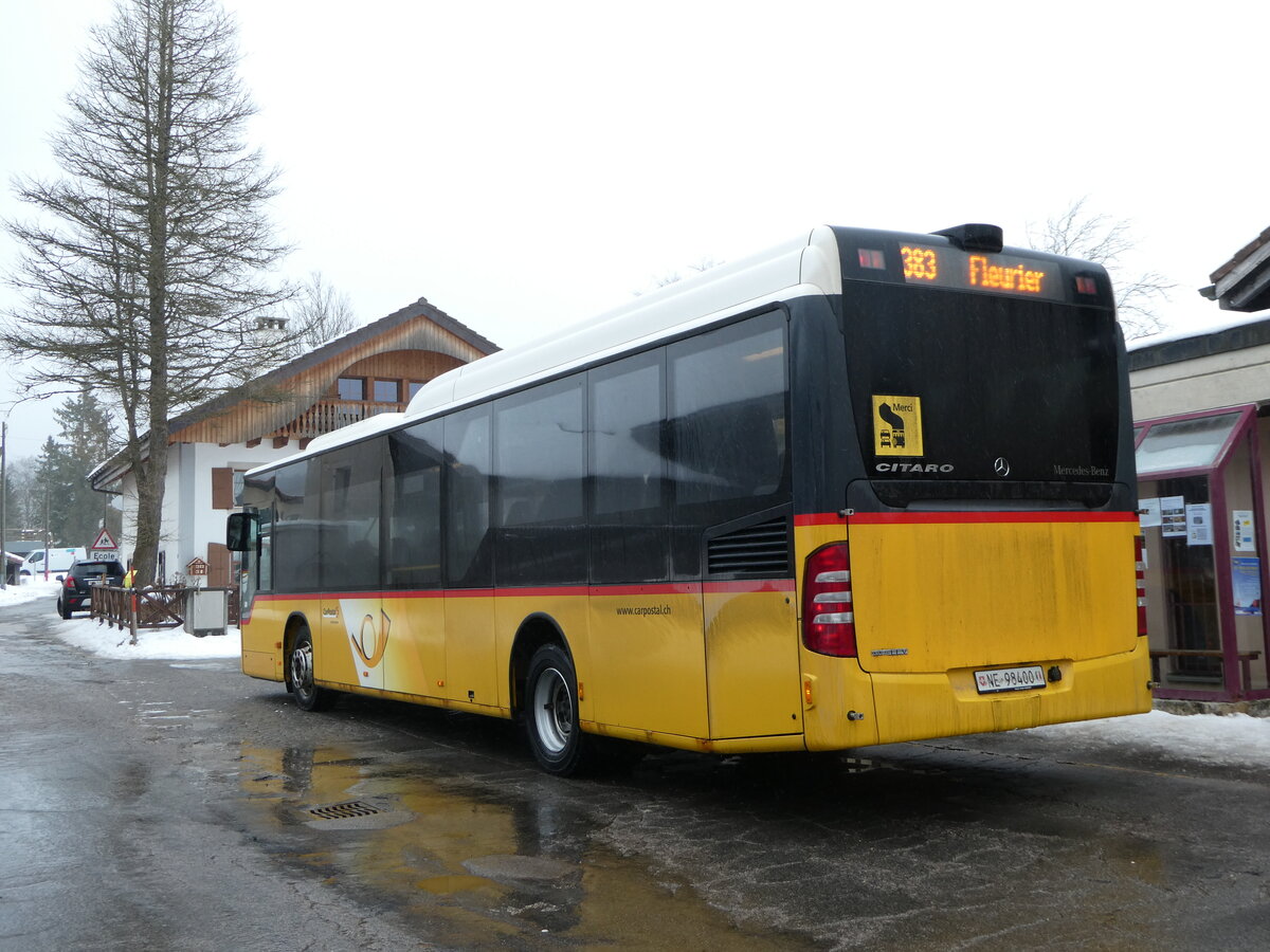 (245'669) - CarPostal Ouest - NE 98'400/PID 5187 - Mercede am 2. Februar 2023 in La Brvine, Post