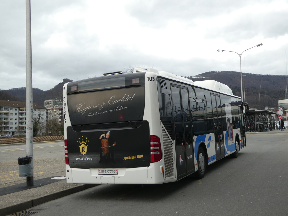 (245'776) - BOGG Wangen b.O. - Nr. 105/SO 122'204 - Mercedes am 3. Februar 2023 beim Bahnhof Olten 