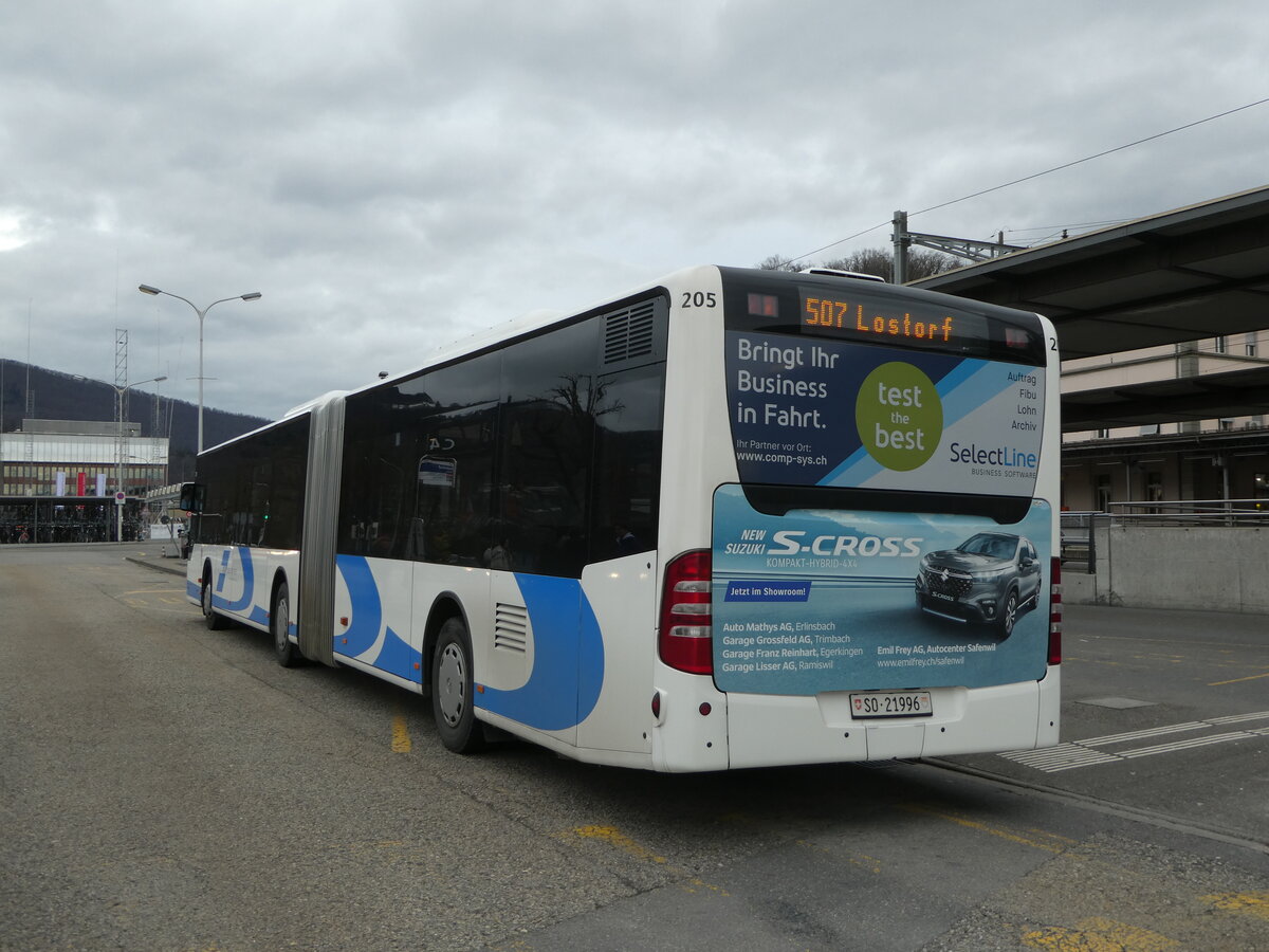 (245'778) - BOGG Wangen b.O. - Nr. 205/SO 21'996 - Mercedes am 3. Februar 2023 beim Bahnhof Olten