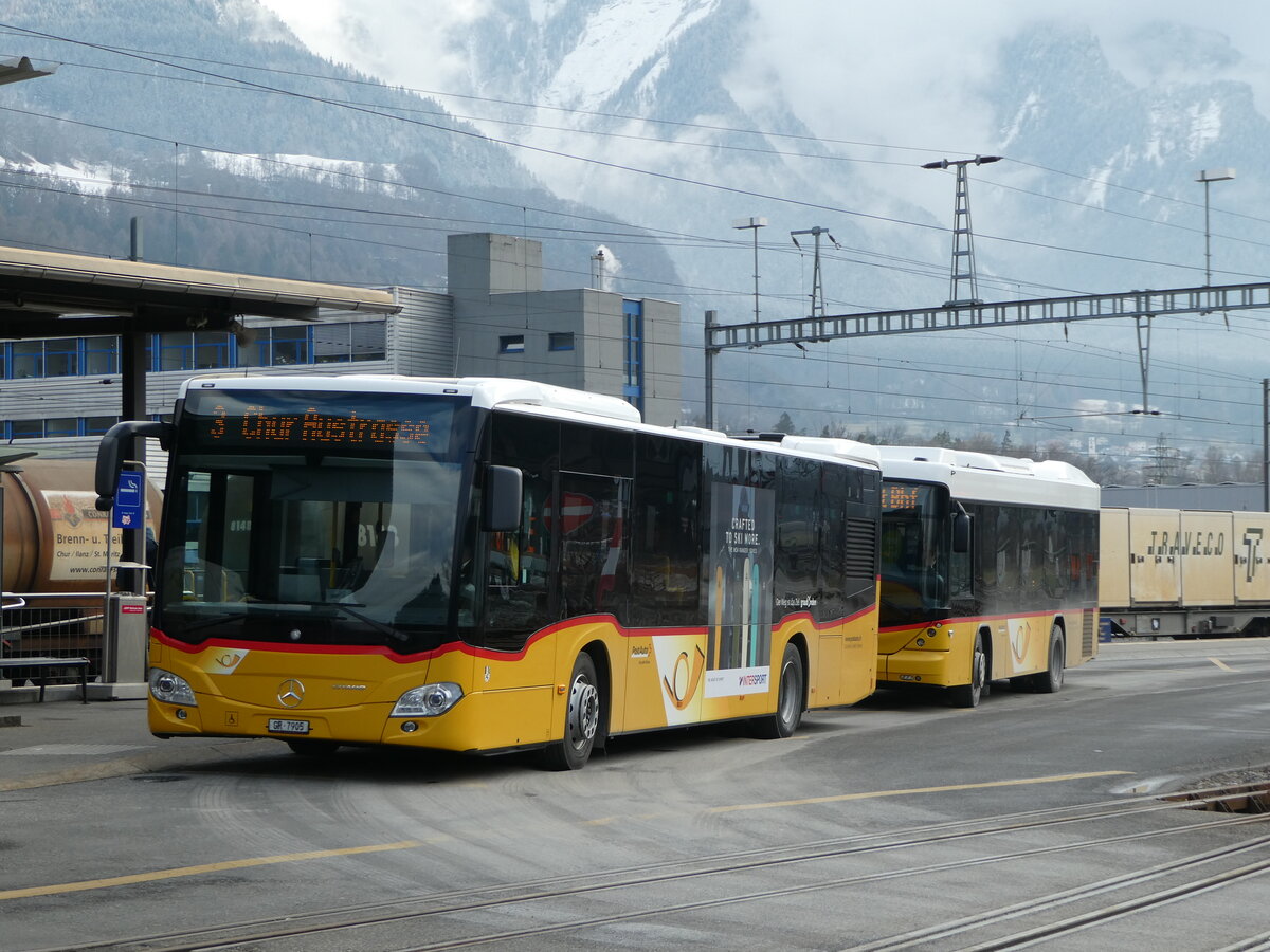 (245'861) - Dnser, Trimmis - GR 7905/PID 11'448 - Mercedes am 6. Februar 2023 beim Bahnhof Untervaz-Trimmis