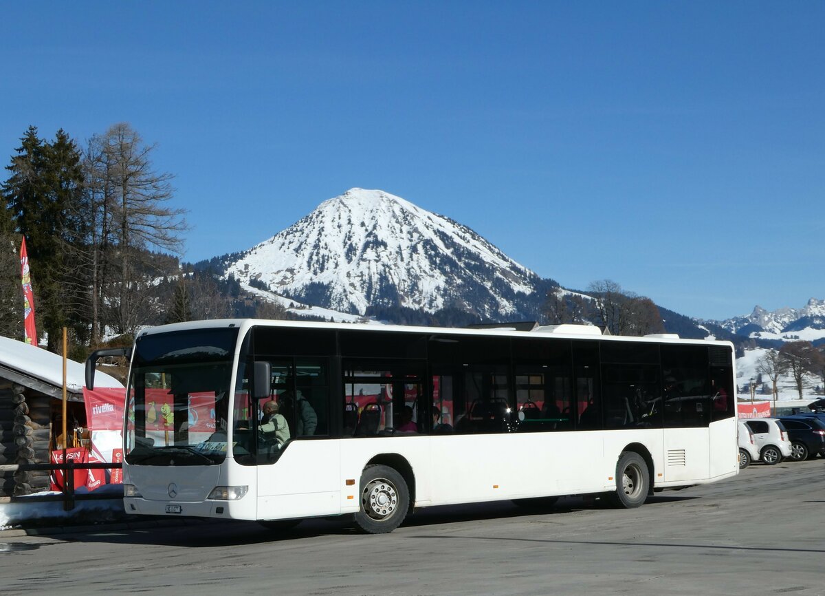 (246'031) - Interbus, Yverdon - Nr. 49/VD 1077 - Mercedes (ex MBC Morges Nr. 72) am 11. Februar 2023 in Leysin, Centre sportif (Einsatz Leysin-Excursions)