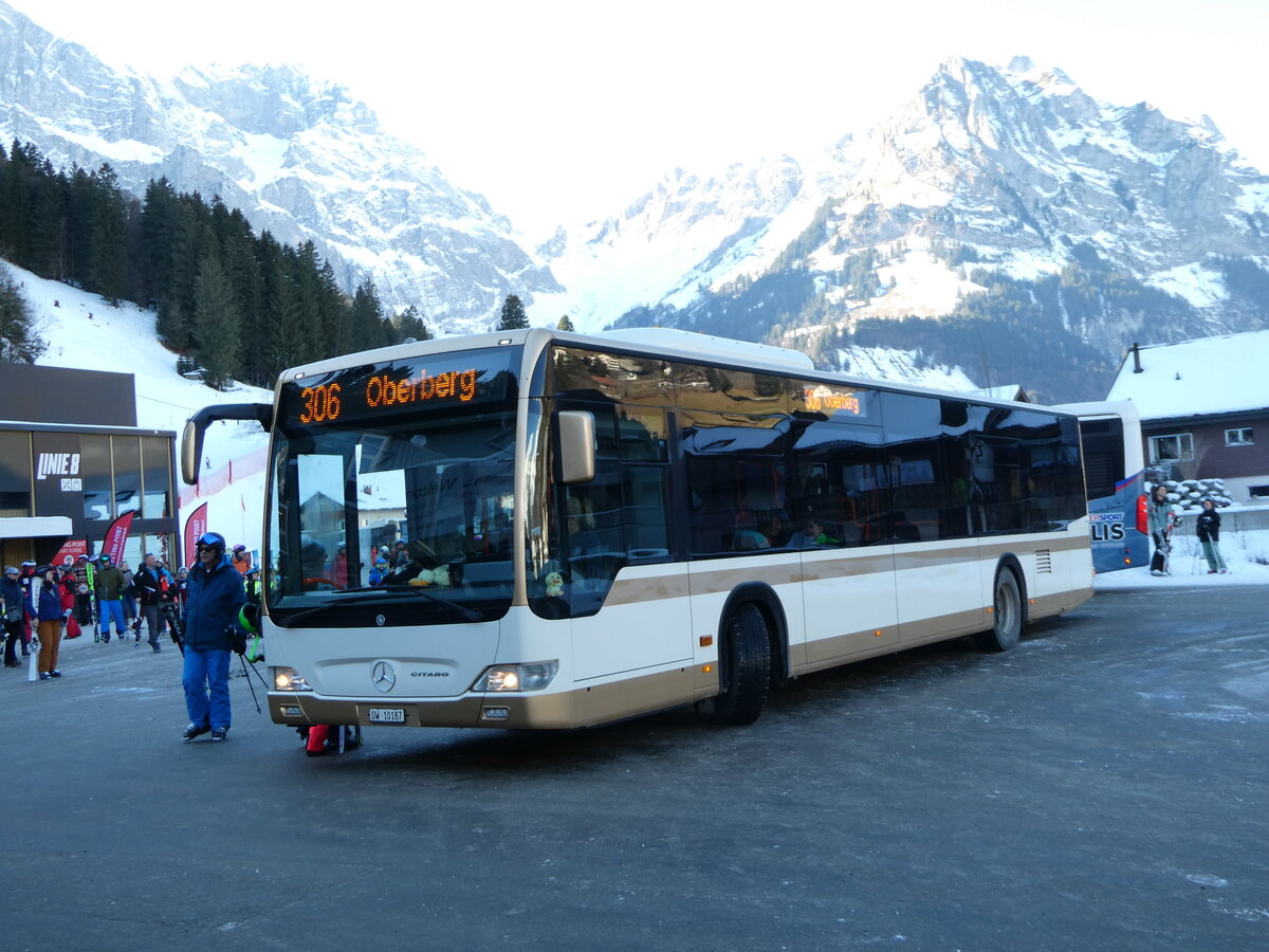 (246'104) - EAB Engelberg - Nr. 3/OW 10'187 - Mercedes (ex AAGS Schwyz Nr. 38) am 14. Februar 2023 in Engelberg, Talstation Titlis