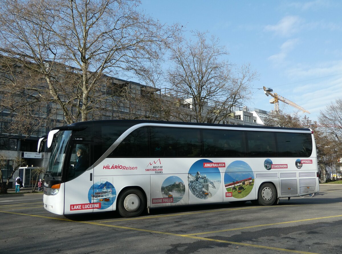 (246'465) - Hilrio, Schtz - LU 293'129 - Setra (ex Marti, Kallnach) am 24. Februar 2023 in Zrich, Sihlquai