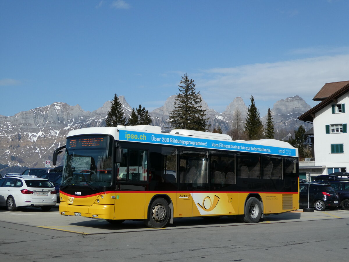 (246'498) - Gessinger, Bad Ragaz - SG 64'780/PID 5685 - Scania/Hess am 24. Februar 2023 in Flumserberg, Tannenboden