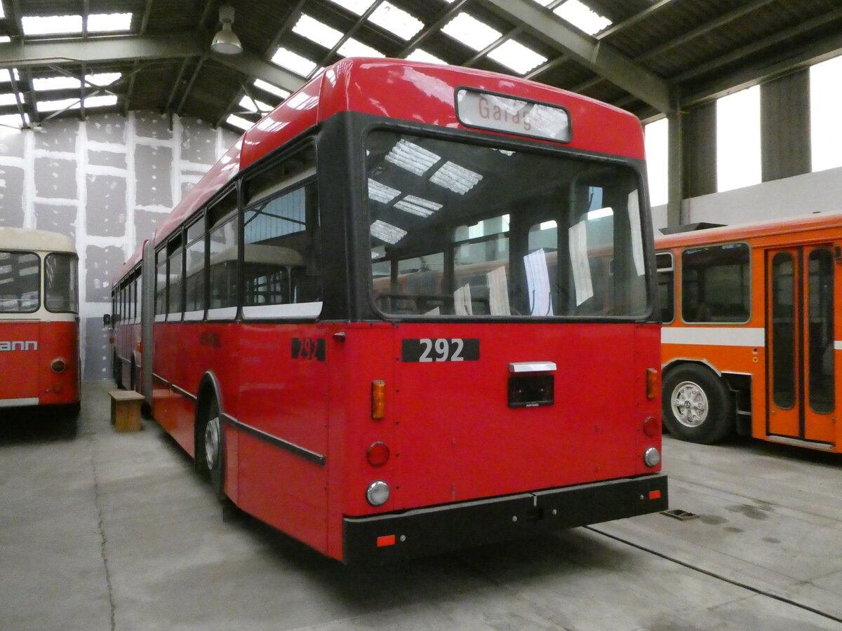 (246'696) - Bernmobil, Bern (SOB) - Nr. 292 - Volvo/R&J-Hess-Gangloff am 26. Februar 2023 in Oberburg, Ziegelgut