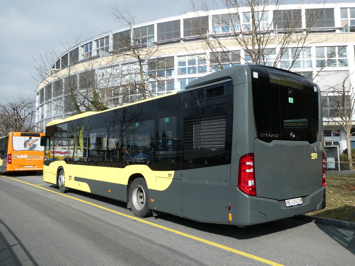 (246'761) - STI Thun - Nr. 411/BE 419'411 - Mercedes am 28. Februar 2023 bei der Schifflndte Thun