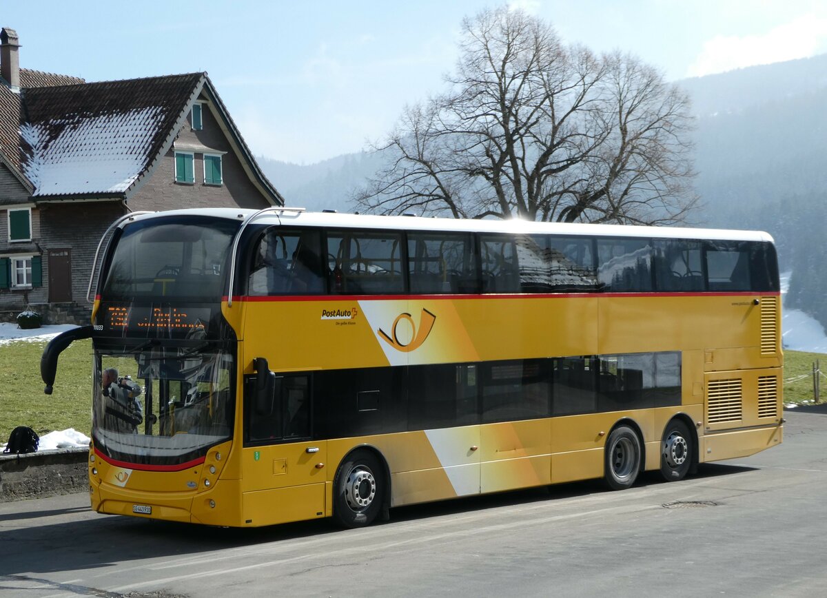 (246'843) - PostAuto Ostschweiz - SG 443'910/PID 11'033 - Alexander Dennis am 4. März 2023 in Wildhaus, Dorf