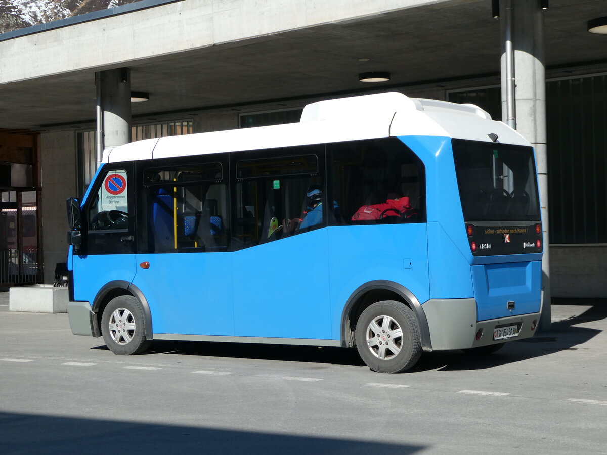 (246'929) - Thur-Taxi, Weinfelden - TG 154'318 - Karsan am 7. März 2023 beim Bahnhof Andermatt (Einsatz Andermatt-Urserntal Tourismus)