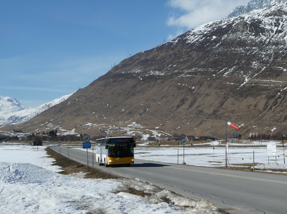 (246'937) - Mattli, Wassen - UR 9221/PID 4703 - MAN/Göppel (ex Lengacher, Wichtrach Nr. 6) am 7. März 2023 in Andermatt, Gemsstockbahn