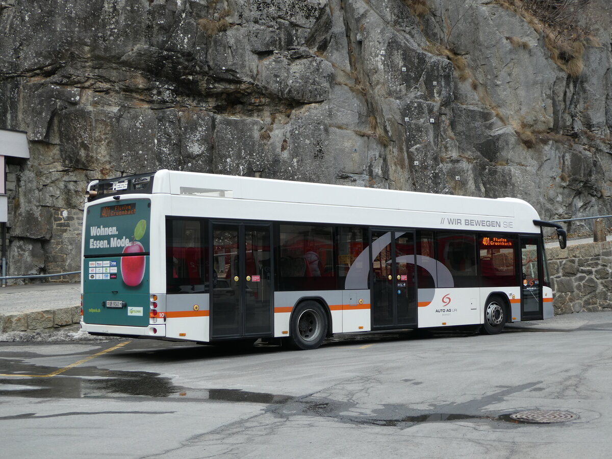 (246'953) - AAGU Altdorf - Nr. 10/UR 9141 - Hess am 7. März 2023 beim Bahnhof Göschenen