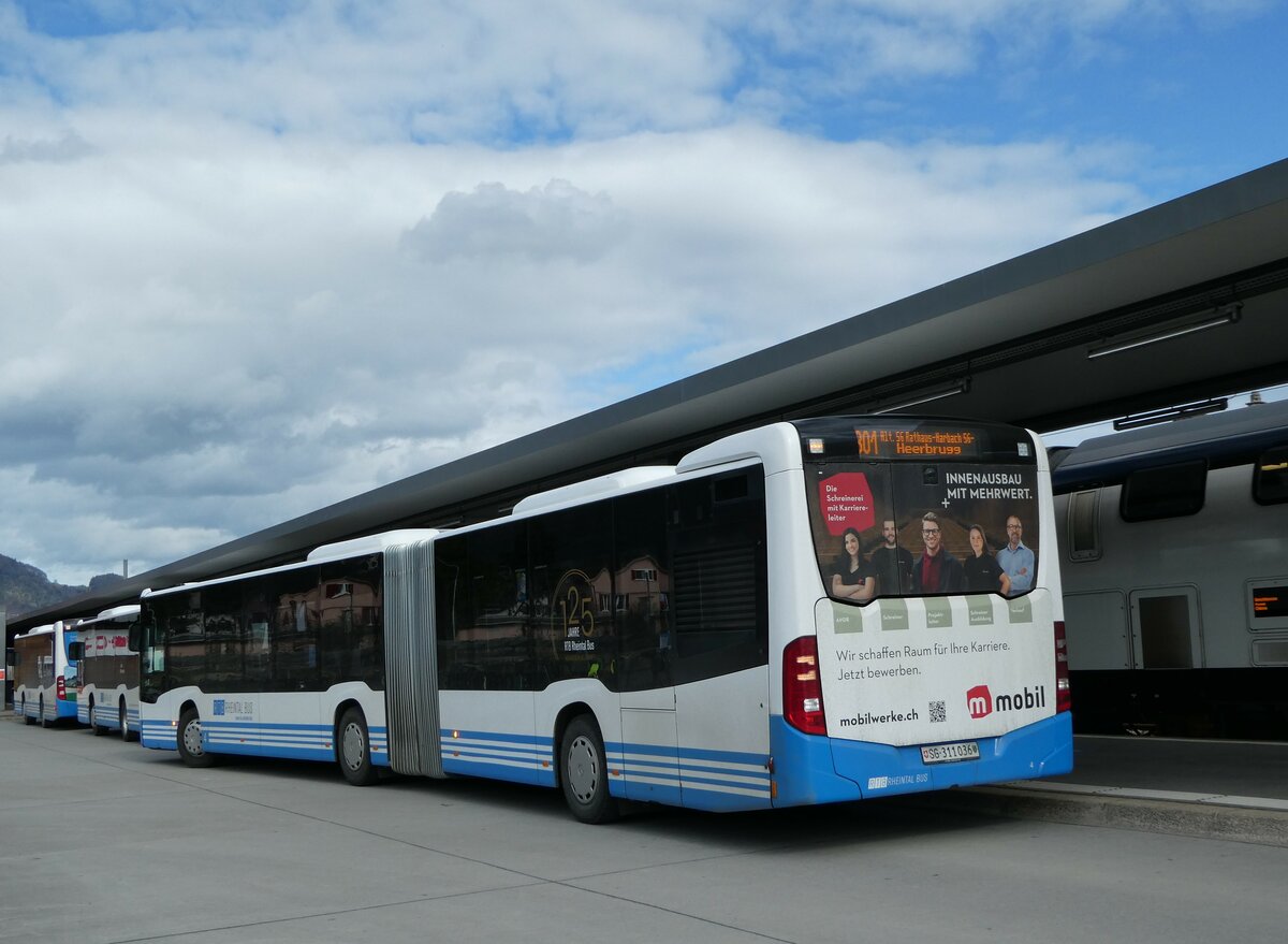 (247'044) - RTB Altstätten - Nr. 4/SG 311'036 - Mercedes am 9. März 2023 beim Bahnhof Altstätten