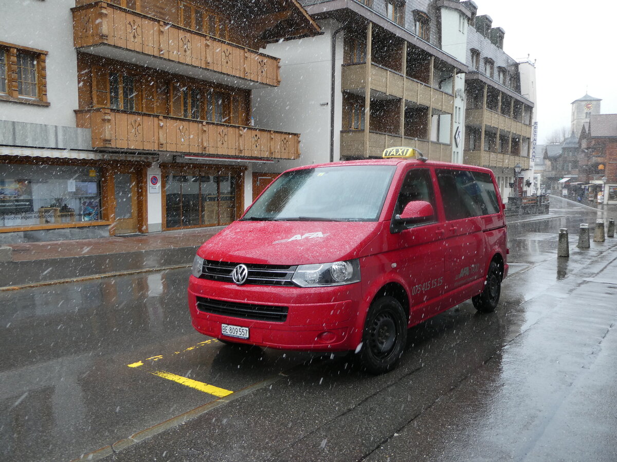 (247'209) - AFA Adelboden - BE 809'557 - VW am 14. Mrz 2023 in Adelboden, Busstation