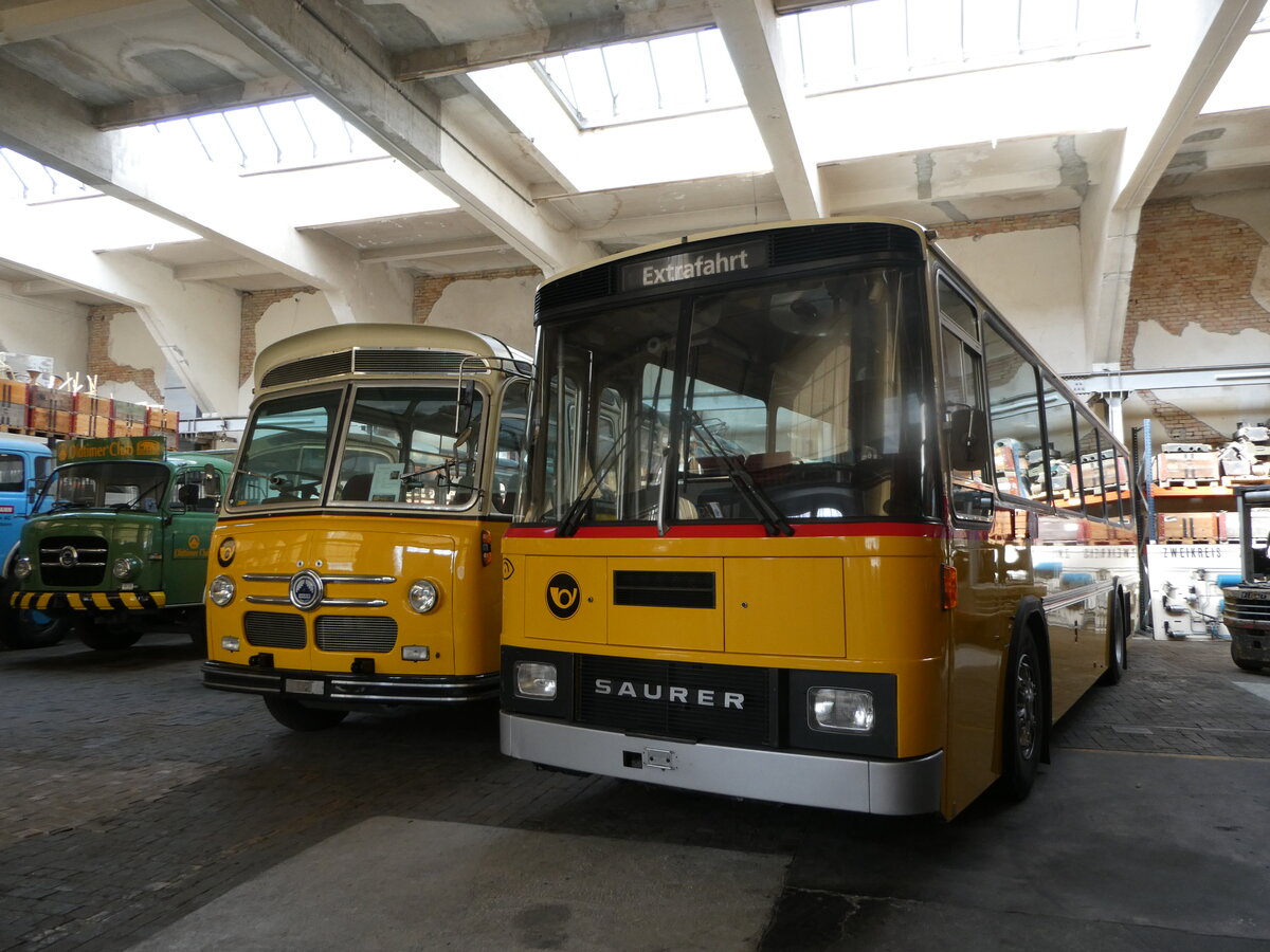 (247'352) - Oldtimer Club Saurer, Arbon - Saurer/Tscher (ex Schwizer, Goldach Nr. 2) am 17. Mrz 2023 in Arbon, Saurermuseum Depot