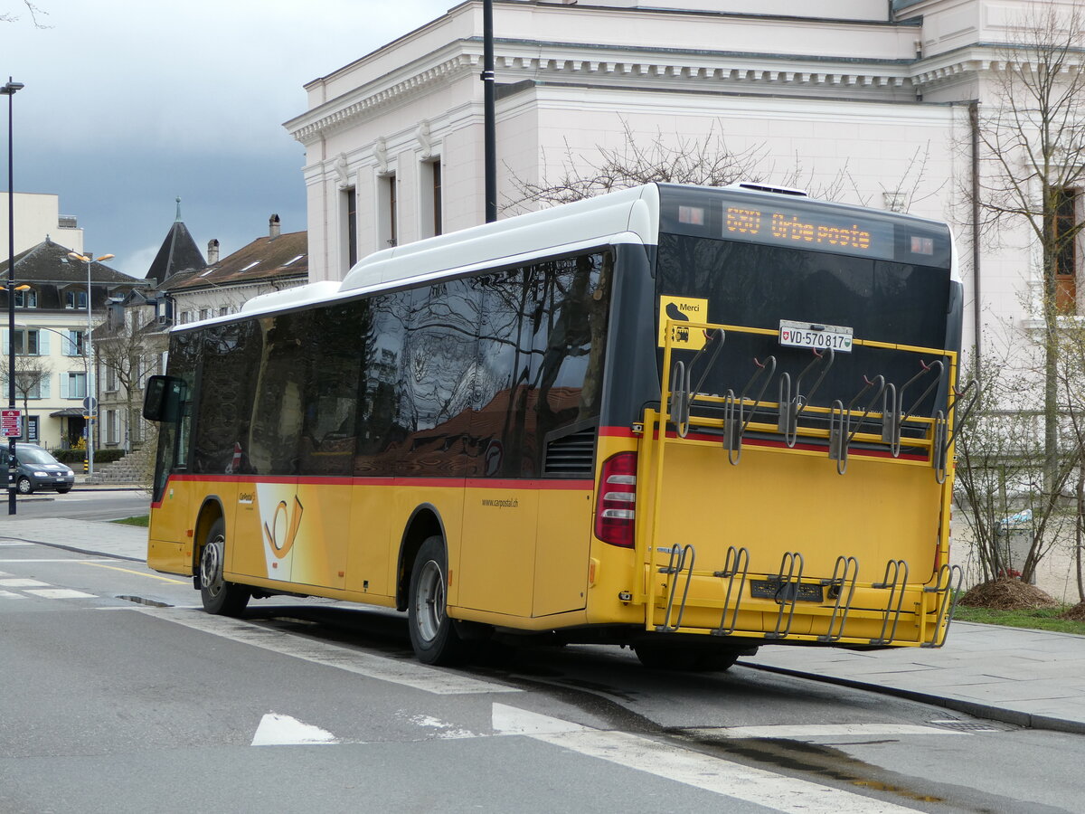 (247'641) - AVJ Les Bioux - VD 570'817/PID 4802 - Mercedes (ex CarPostal Ouest; ex SAPJV, L'Isle Nr. 61) am 25. Mrz 2023 beim Bahnhof Yverdon