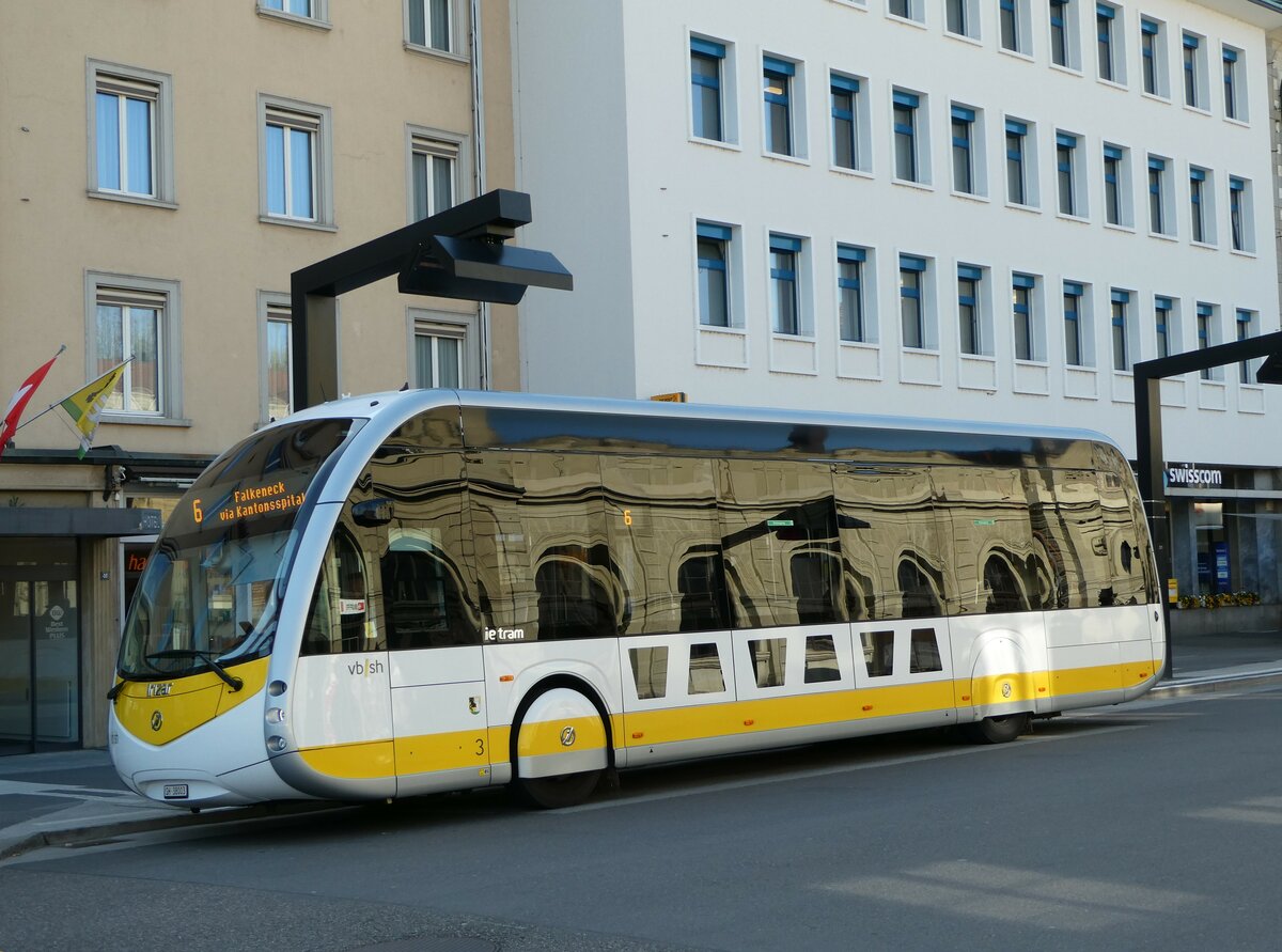 (248'044) - VBSH Schaffhausen - Nr. 3/SH 38'003 - Irizar am 6. April 2023 beim Bahnhof Schaffhausen