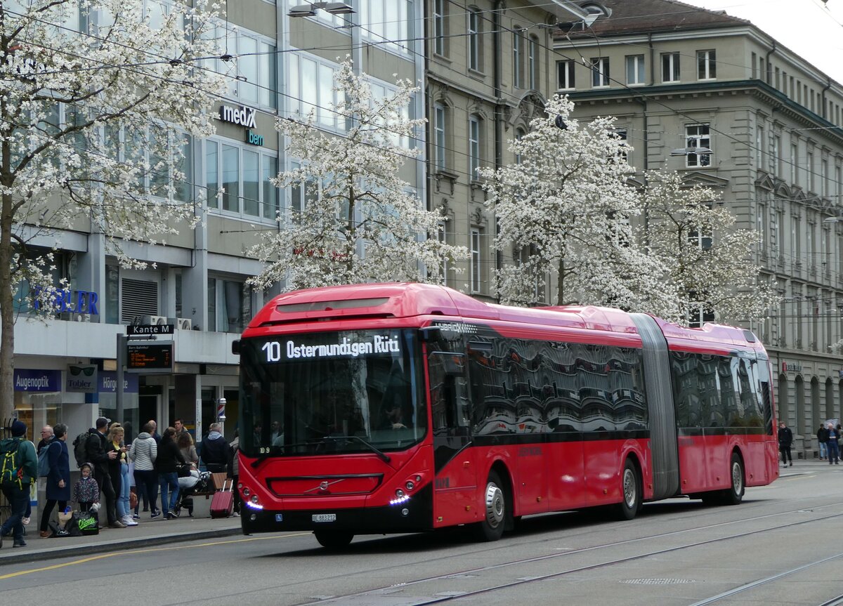 (248'243) - Bernmobil, Bern - Nr. 212/BE 883'212 - Volvo am 8. April 2023 beim Bahnhof Bern