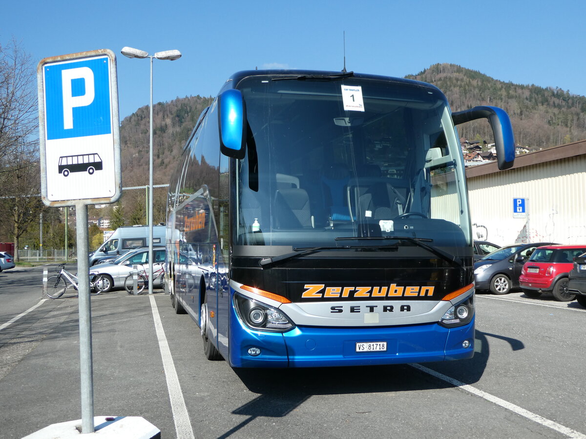 (248'331) - Zerzuben, Visp-Eyholz - Nr. 9/VS 81'718 - Setra am 9. April 2023 in Thun, Seestrasse