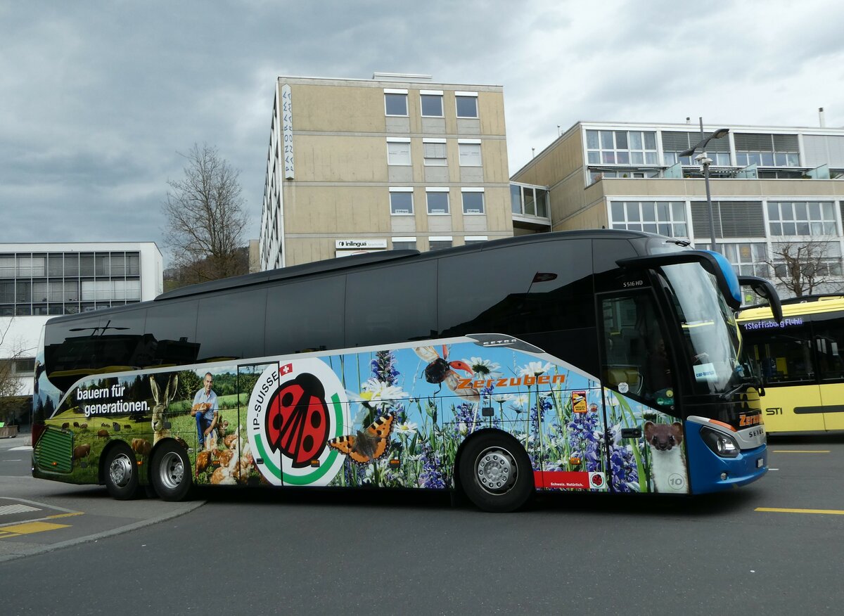 (248'374) - Zerzuben, Visp-Eyholz - Nr. 10/VS 39'790 - Setra am 12. April 2023 beim Bahnhof Thun