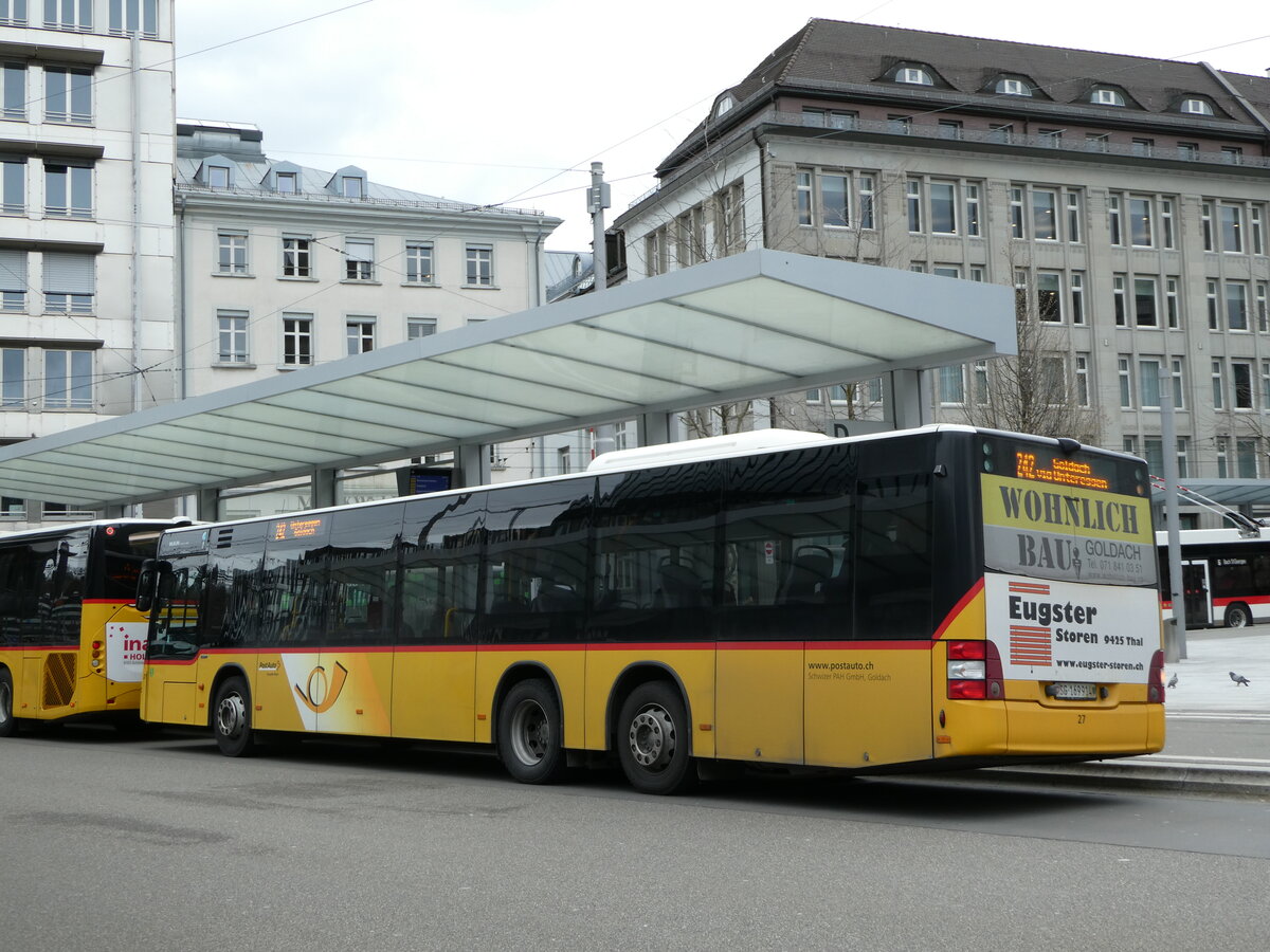 (248'390) - Schwizer, Goldach - Nr. 27/SG 169'914/PID 10'174 - MAN am 13. April 2023 beim Bahnhof St. Gallen