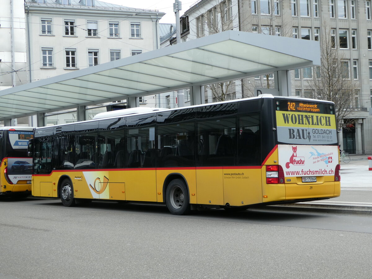 (248'420) - Schwizer, Goldach - Nr. 29/SG 175'064/PID 4932 - MAN am 13. April 2023 beim Bahnhof St. Gallen