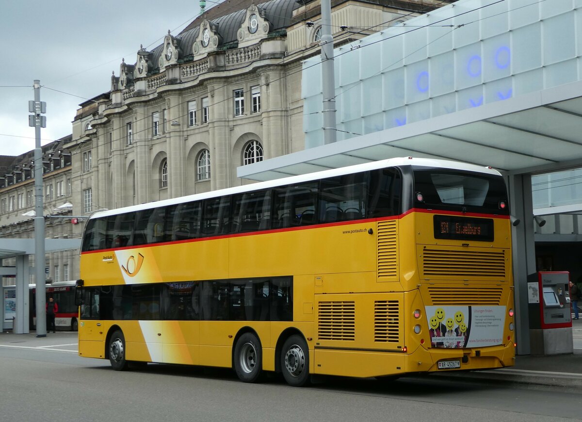 (248'457) - PostAuto Ostschweiz - AR 45'267/PID 11'040 - Alexander Dennis (ex SG 443'913) am 13. April 2023 beim Bahnhof St. Gallen