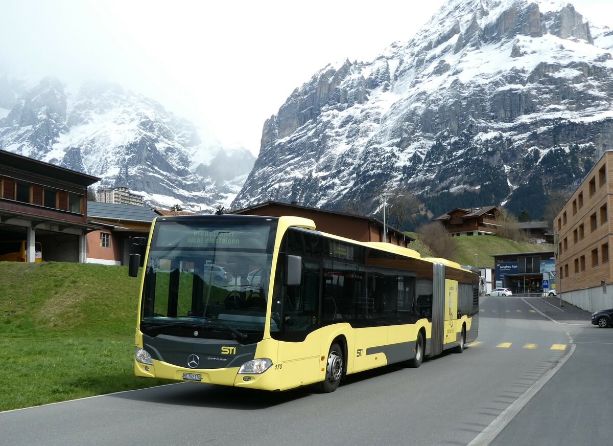 (248'813) - STI Thun - Nr. 170/BE 752'170 - Mercedes am 18. April 2023 in Grindelwald, Terminal