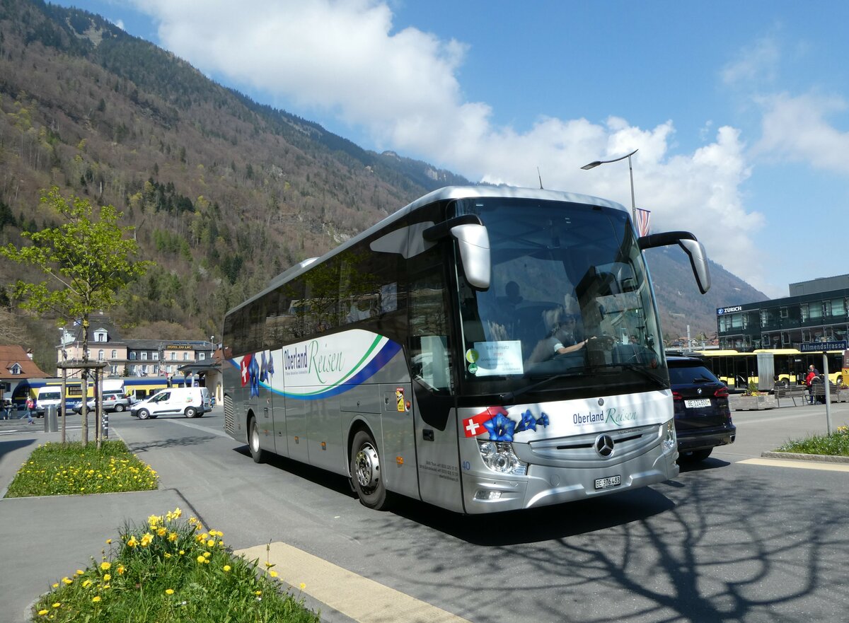 (248'867) - Oberland Reisen, Thun - Nr. 40/BE 376'483 - Mercedes am 19. April 2023 beim Bahnhof Interlaken Ost