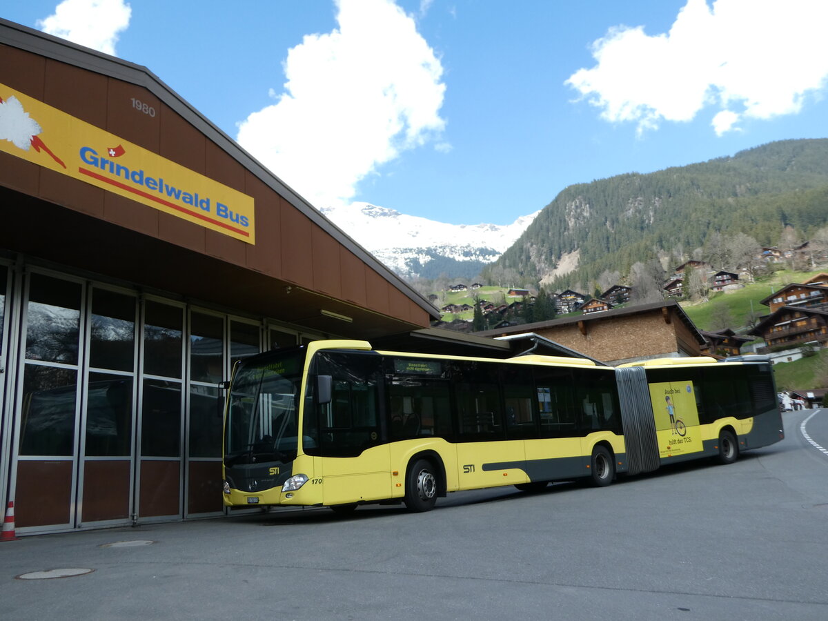 (248'883) - STI Thun - Nr. 170/BE 752'170 - Mercedes am 19. April 2023 in Grindelwald, Garage Grindelwaldbus