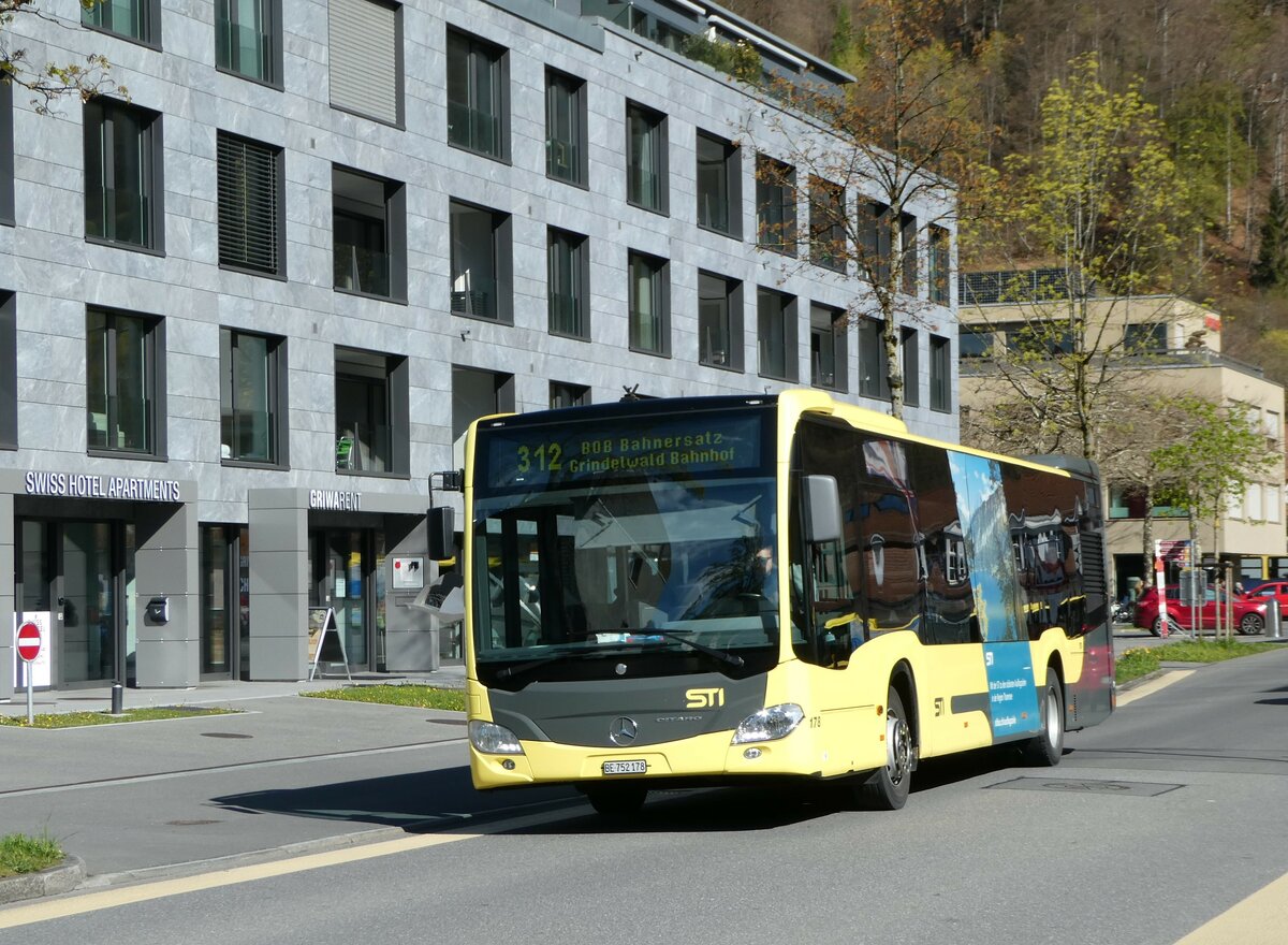 (248'931) - STI Thun - Nr. 178/BE 752'178 - Mercedes am 21. April 2023 beim Bahnhof Interlaken Ost