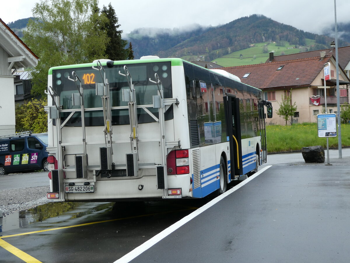 (249'096) - RTB Altsttten - Nr. 910/SG 482'206 - MAN (ex PostBus/A BD 15'357) am 25. April 2023 beim Bahnhof Altsttten