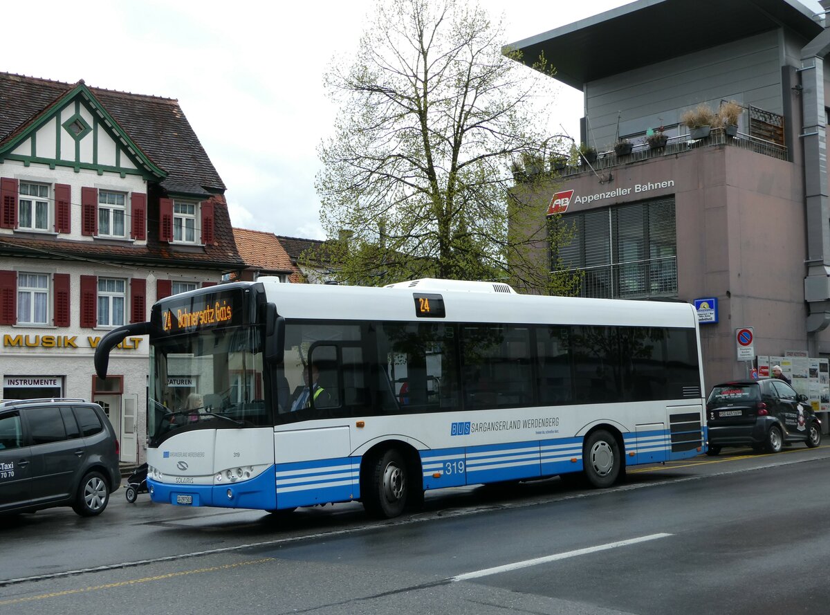 (249'102) - BSW Sargans - Nr. 319/SG 297'503 - Solaris am 25. April 2023 in Altsttten, Stadt