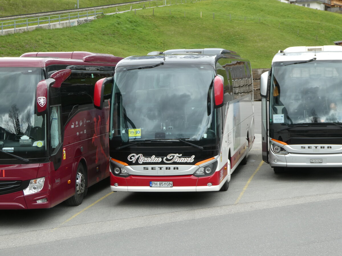 (249'195) - Aus Rumnien: Nicolae Travel, Ploiesti - PH 85 YGN - Setra am 28. April 2023 in Grindelwald, Grund