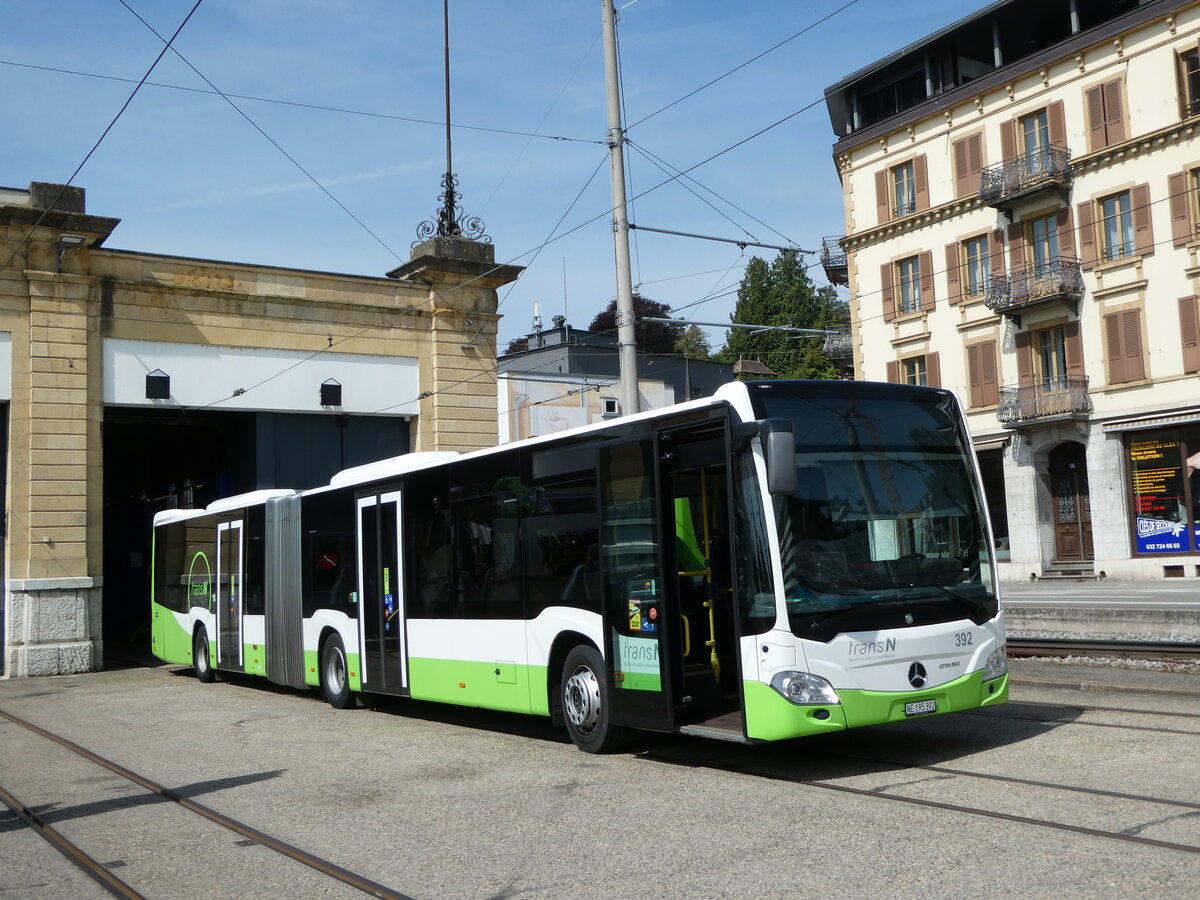 (249'622) - transN, La Chaux-de-Fonds - Nr. 392/NE 195'392 - Mercedes am 5. Mai 2023 in Neuchtel, Dpt