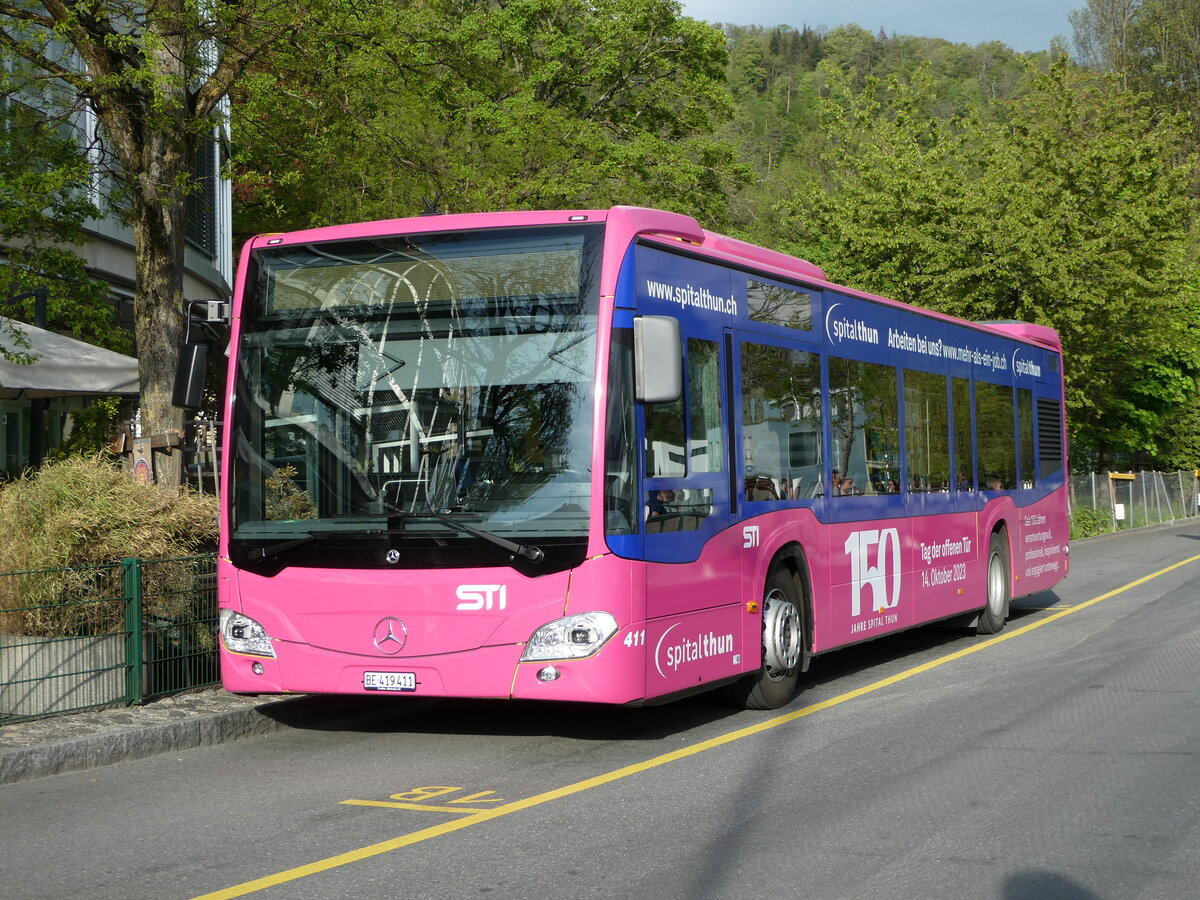 (249'693) - STI Thun - Nr. 411/BE 419'411 - Mercedes am 5. Mai 2023 bei der Schifflndte Thun