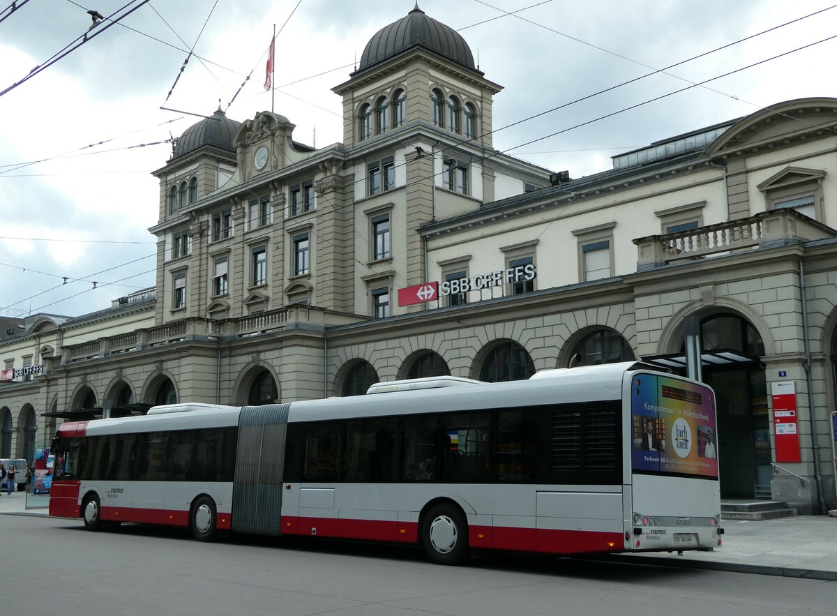 (249'796) - SW Winterthur - Nr. 349/ZH 766'349 - Solaris am 6. Mai 2023 beim Hauptbahnhof Winterthur