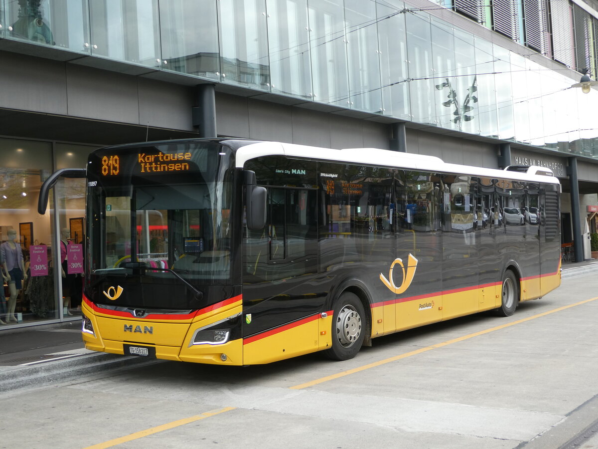 (249'881) - PostAuto Ostschweiz - TG 158'217/PID 11'897 - MAN am 12. Mai 2023 beim Bahnhof Frauenfeld